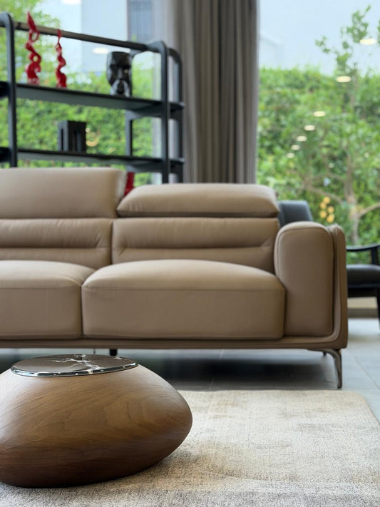 Salon complet cuir Taupe