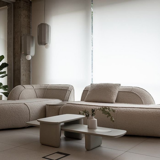 canapé D'angle en bouclette