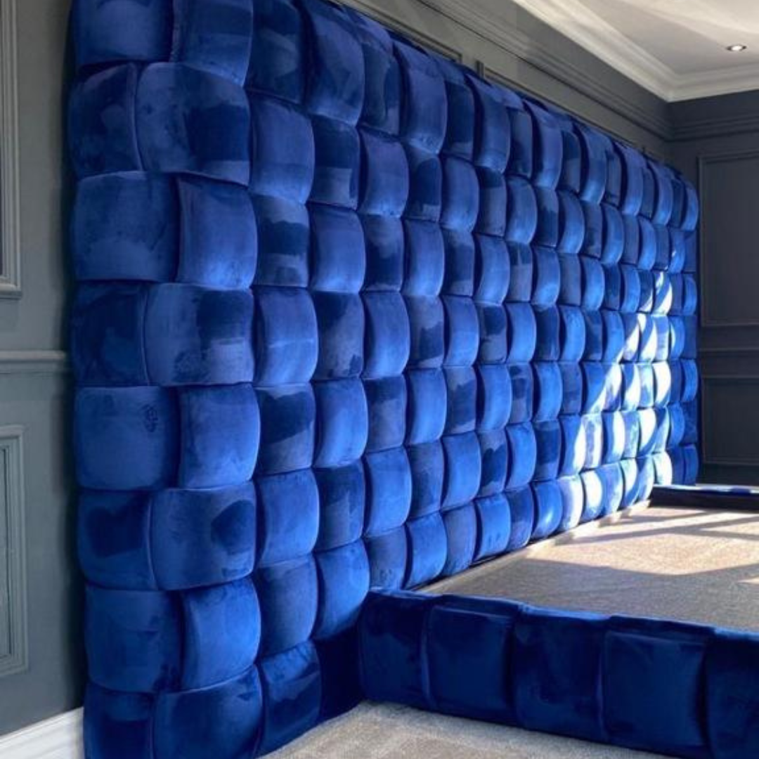 Lit tressé tissu velours mate